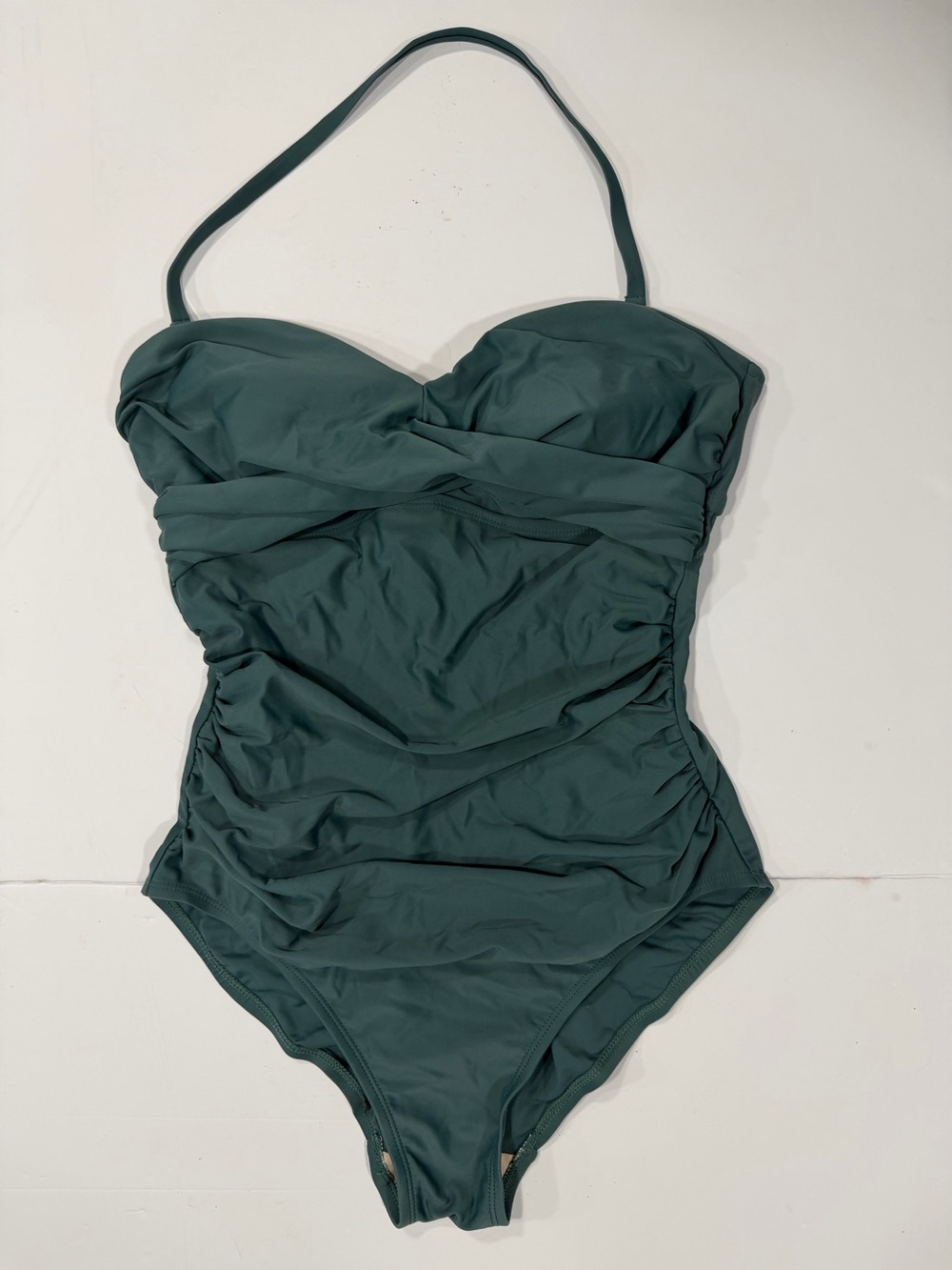 Merona Teal Twist-Front One-Piece Swimsuit with Removable Strap